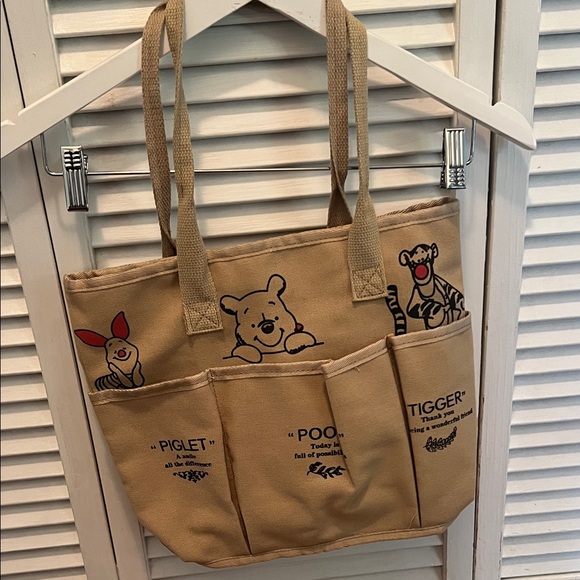#0941+ Unisex Winnie the Pooh Canvas Tote Bag - Picture 1 of 9
